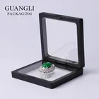 Wholesale 3d floating frame box for necklaces display case, 3d display plastic floating