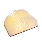 Promotional Gift Items / Manufacturer home creative book shaped light foldable wooden book lamp