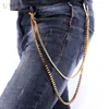 U7 Mens Jeans pants chain Double-layer Hip-hop Belt waist chain Box & cuban chain 18K Gold Plated mens accessories