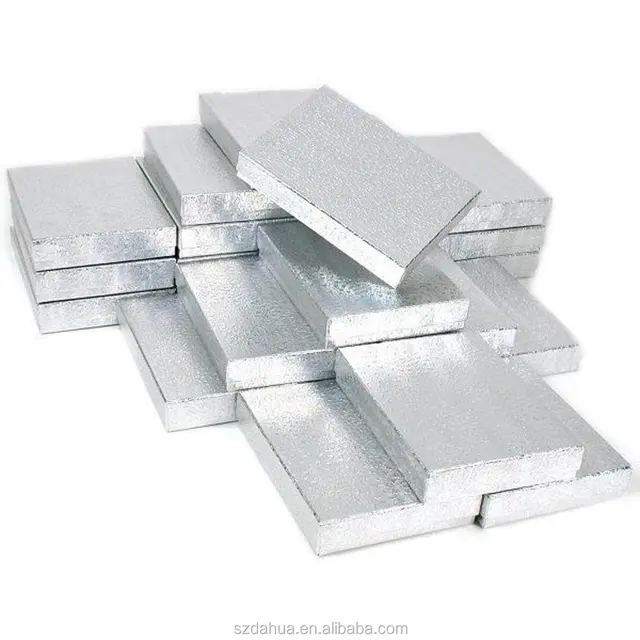 silver paper present gift box case jewelry ring earrings pendant