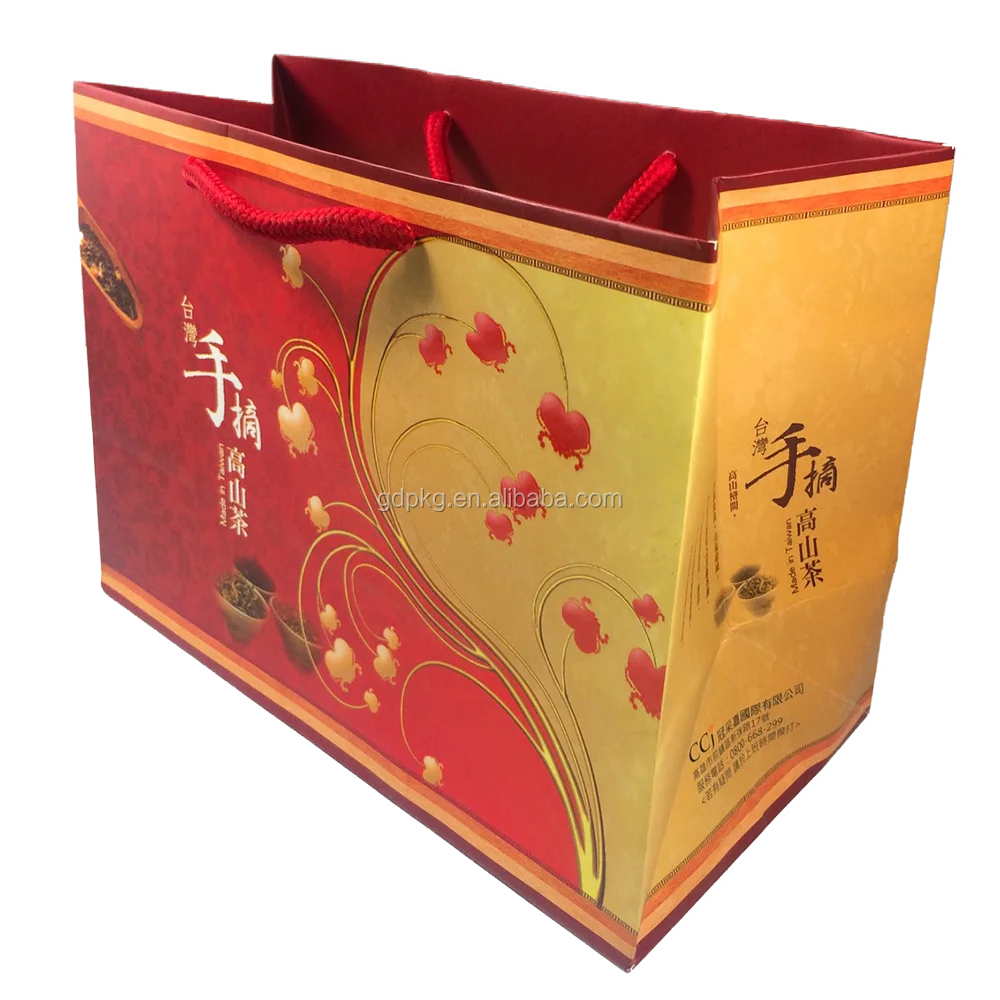 taiwan cotton rope brown kraft paper clothes bag special