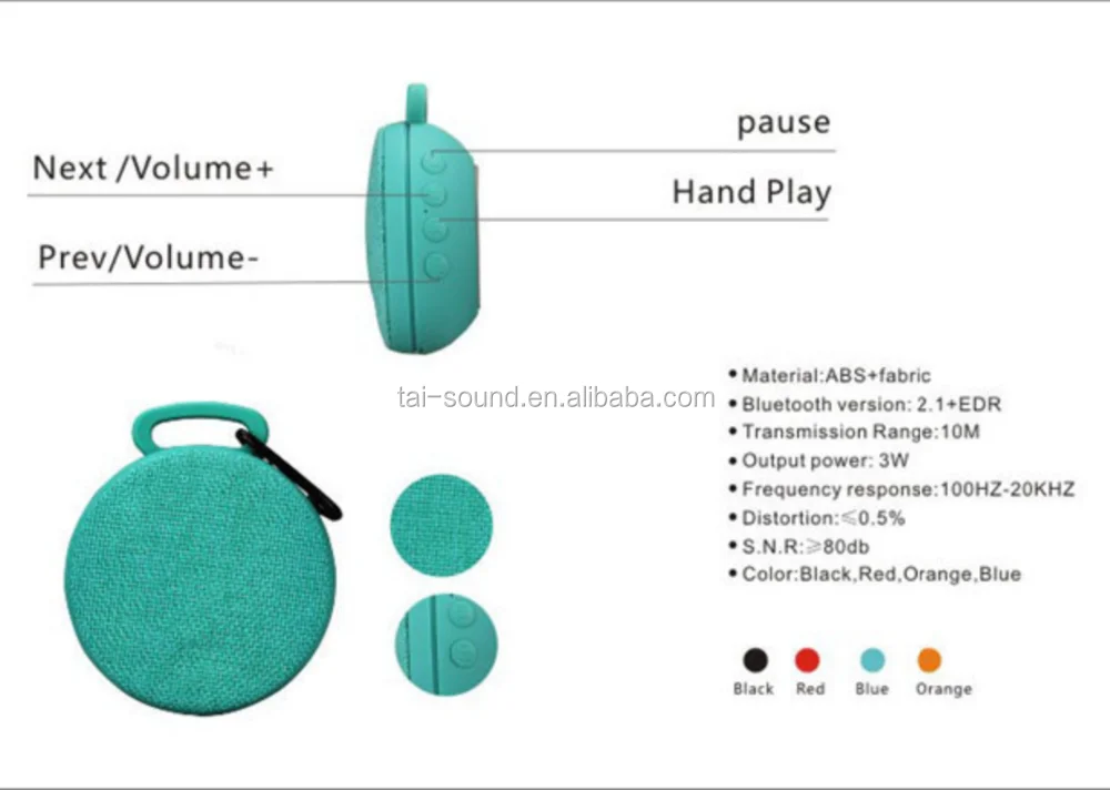 4W android battery audio car cloth smart mini speaker 2019 with CE RoHs for Christmas promotion - ANKUX.COM