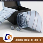 Fctory direct Wholesale men's design polyester tie cufflink gift set