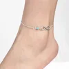 Silver Plated Turquoise Bead Anklet Bracelet Jewelry Unlimited Eight FootBeach Ankle Bracelet
