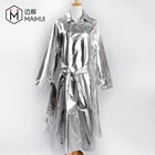 Clothes Women Apparel Imitation Leather Women Trench Coats
