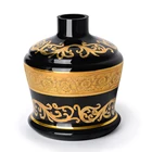 Bohemia Crystal Bell Gold India Mini Water Bottle Small Huka Glass Vase for Hookah Shisha