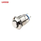 China supply high flat circle 12mm waterproof push button switch