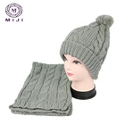 Wholesale knitted winter glove hat and scarf set