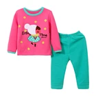 BDR006 Wholesale Baby clothes sets Long Sleeve T-shirt+Pants 2pcs Winter warm clothing