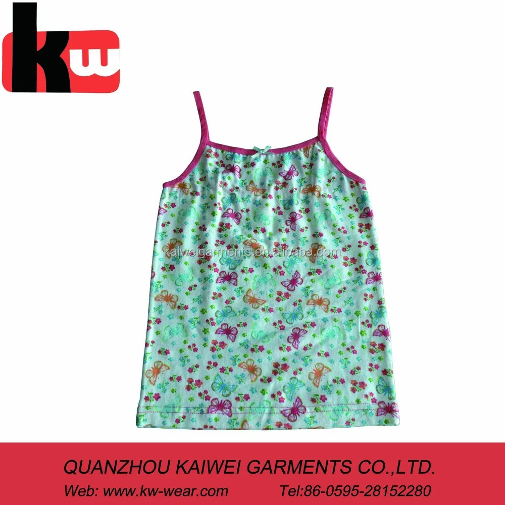 loverly tank top for girl,with print and can do small size ,wholesale style