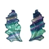 Wholesale natural colorful fluorite leaf hand carved quartz crystal leaf