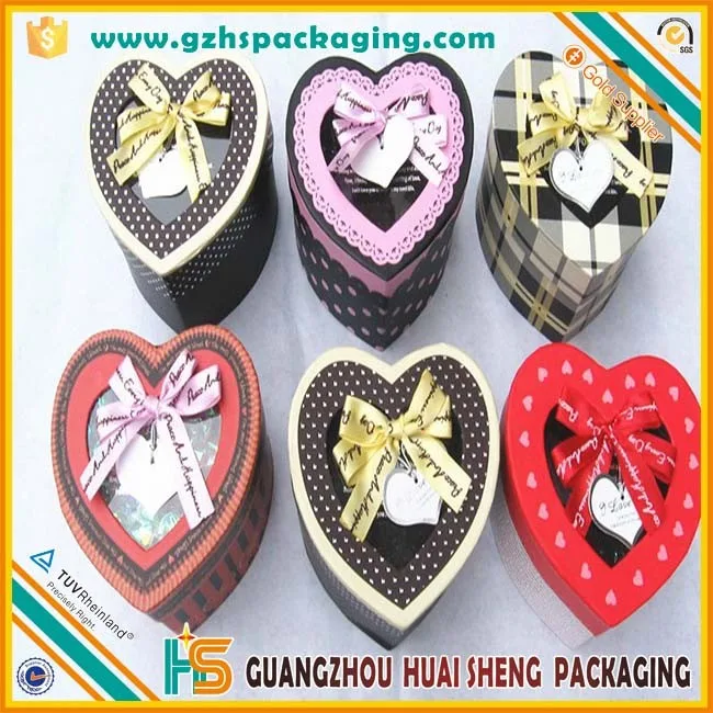 custom printed cardboard cute gift paper box with pvc clear lid