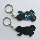 Custom 3d soft pvc key chain custom rubber motorcycle keychains