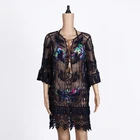 Hot swimsuit bikini cover up beach beachwear women dress kaftan