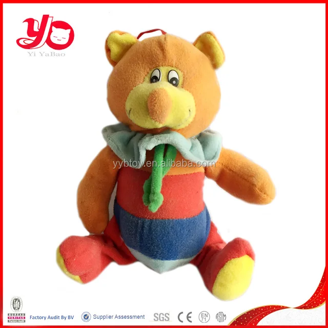 2016 cute colorful teddy bear soft toy ,stuffed animal plush