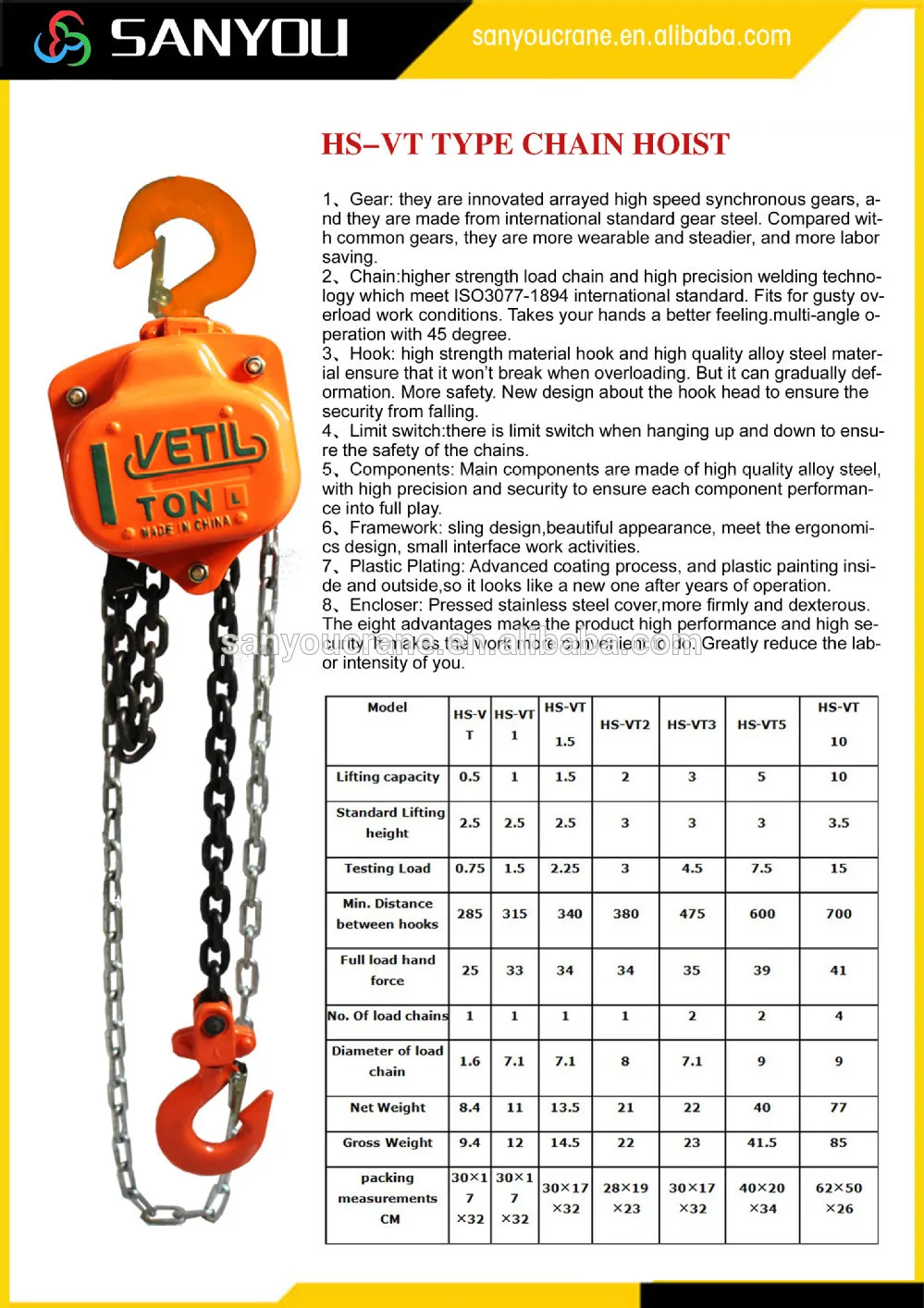 Chain Block Hsz Type Hoist Pulley System Buy Chain Block,Chain Block