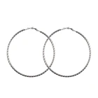 Hoyoo Best Selling fashion earring jewelry polished big circle 925 sterling silver hoop earring for women girls