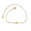 Fashion 14K Gold Cute Fruit Pineapple Charms Hand Chain Bracelet Minimalist Jewelry