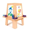 Magnetic Wooden Easel Drawing Board With Stand For Children