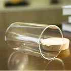 clear high borosilicate glass bottle with cork used for stock goods
