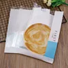 Food grade cellophane plastic kraft paper bread packaging bags for sandwich with clear window