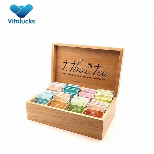 custom packaging gift wooden tea storage box