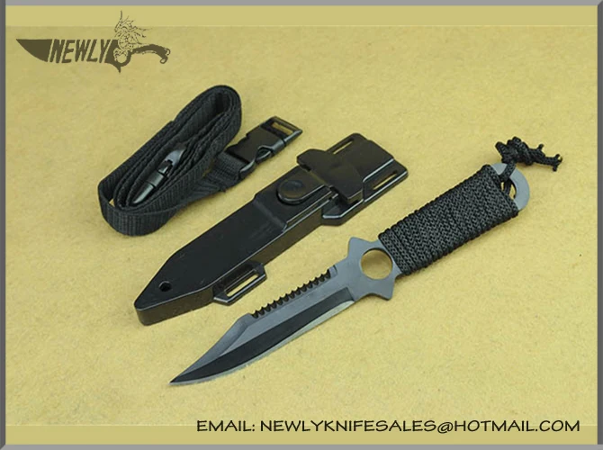 Outdoor ABS Handle Survival Diving Knife 420 Stainless Steel Knife