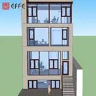 anti theft aluminum building office casement glass window