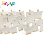 Mini wooden portable tabletop wooden art easel and canvas