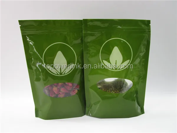 Herbal Tea Powder Packaging Pouches Ziplock Plastic Stand up Window 400g  Moisture Proof Round Bottom Doypack Bag - China Doypack Pouch, Mylar Bags