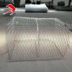 Gabion sea wall/hexagonal wire mesh gabions/inner galfan and pvc coated grey gabions
