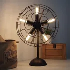 Fancy antique black metal industrial table lamp for bars