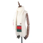 Hot sale Santa patterned strip knitted scarf