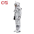 Aluminized coverall thermal protective safety clothing metal splash protection suit