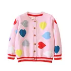 2018 wholesale pink cardigan new design kids little girls sweater