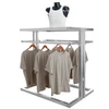 Merchandise Retail Clothing Display Stand Shelves Sports Clothes Rack Front Bar Accessories Optional Free Standing Display Unit