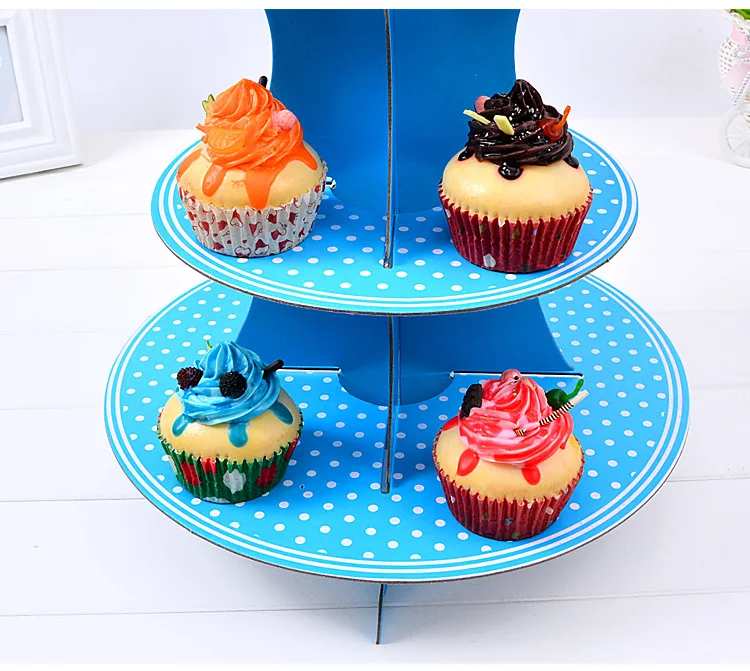 wholesale 3 tier decorative cardboard wedding cake stand