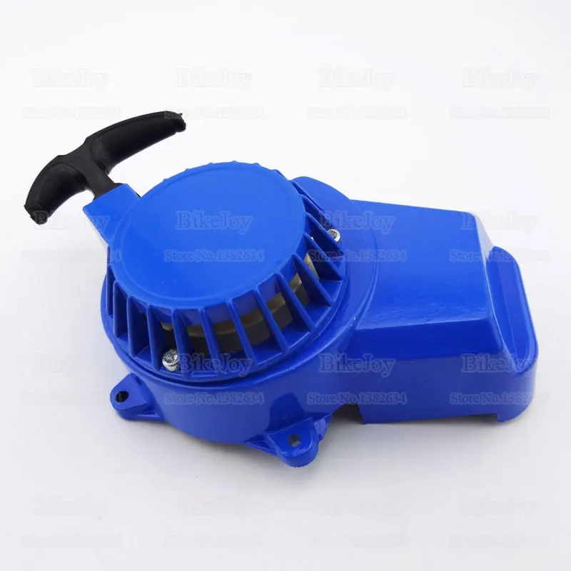 Blue Aluminum Pull Start Starter For 47cc 49cc 2 Stroke Engine Pocket Mini Moto Dirt Bike ATV Quad Go Kart Motorbike Motorcycle