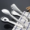 2pcs Stainless Steel Tongs Bread Food Clip Barbecue Pizza Bread Steak Clamp