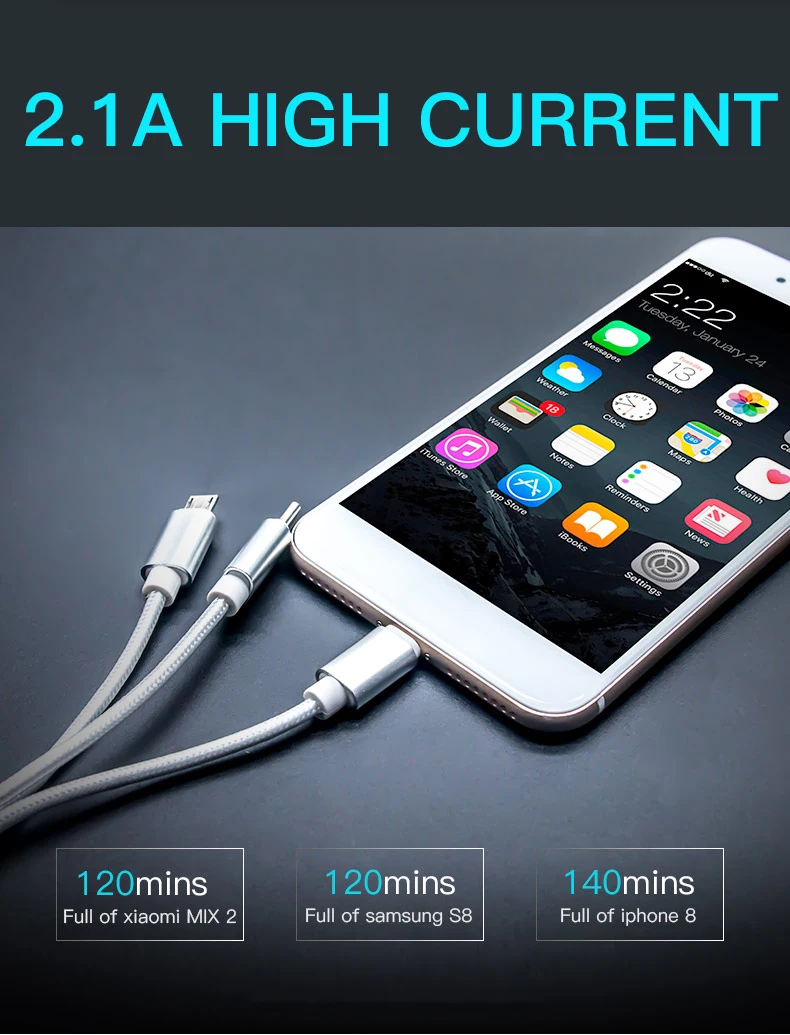 HOT seller magnetic micro usb cable wire metal charging magnet Cable - ANKUX.COM