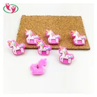 Customized Soft Colorful Unicorn Shaped PVC Rubber Novelty Push Pin
