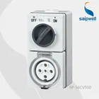 Saip/Saipwell Style 250V 32A IP66 3Ppower window switch and Socket (SP-56CV332)