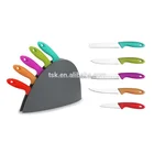6pcs stainless steel kitchen knife set with semicircle knife block
