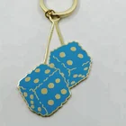 Custom LOGO design oblong metal name sublimation blank keychain/keyring
