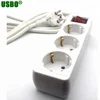16a 250v 3 way European style multi electrical switch socket with schuko plug