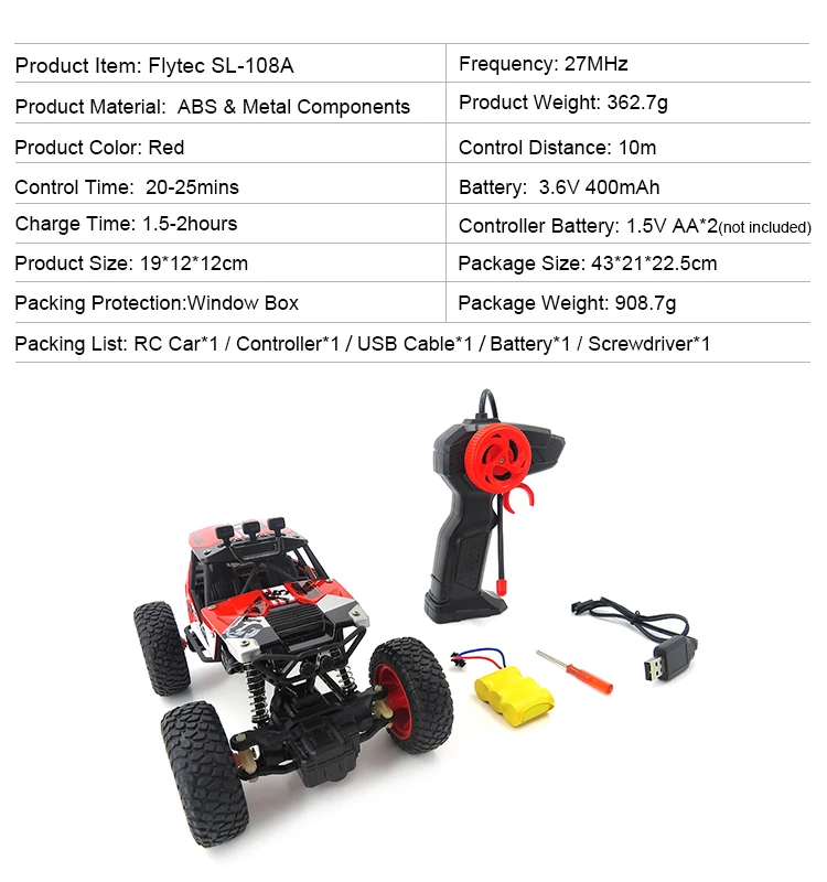 3.SL-108A_Red_27MHz_Mini_4WD_Off-Road_Climbing_Remote_Control_Cars_Toy