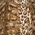 100% polyester leopard printed PV plush fabric for home textile