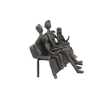 Metal Family Abstract Sculpture Metal High Quality Metal Abstract Famous Handcrafts Small Bronze Family Sculptures