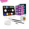 Non toxic FDA CE compliant Christmas face paint private label face painting kit for kids