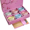 Hot sale Japanese style hand painted ceramic rice bowl set with chopsticks
